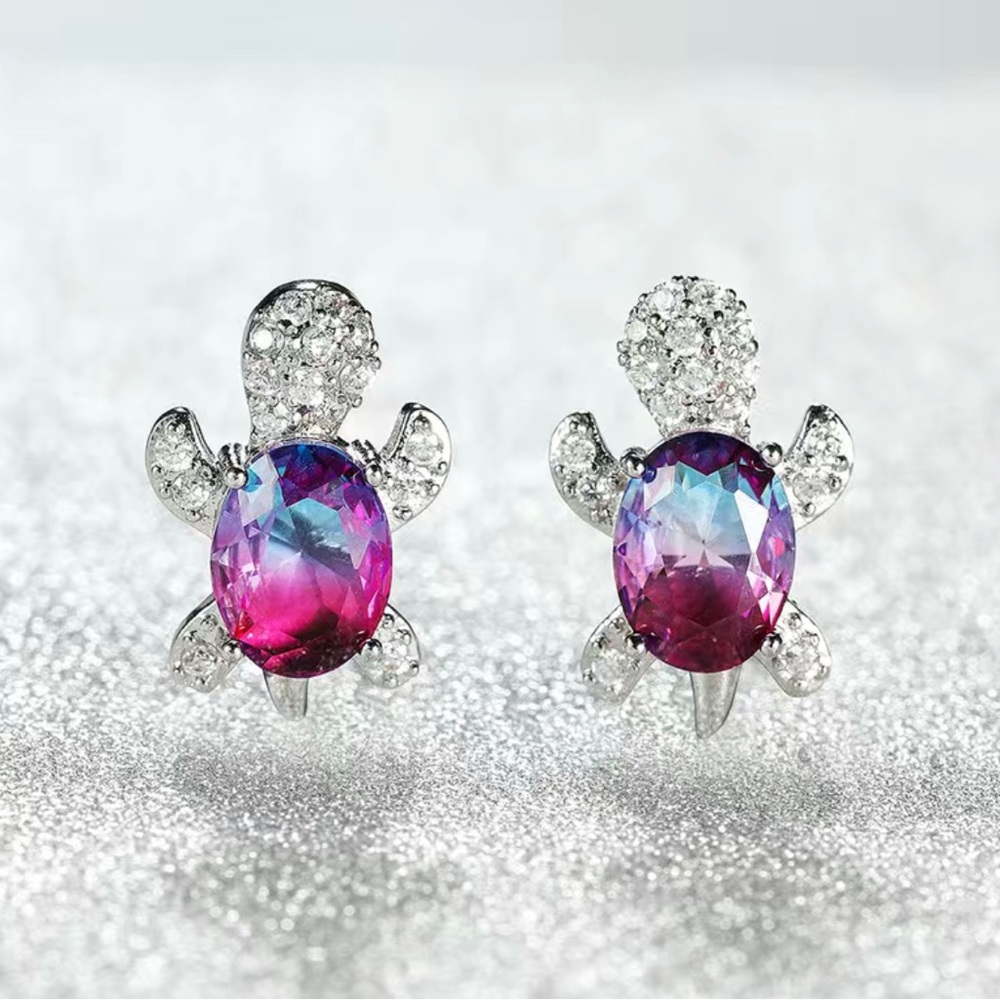 Colorful Turtle Stud Earrings